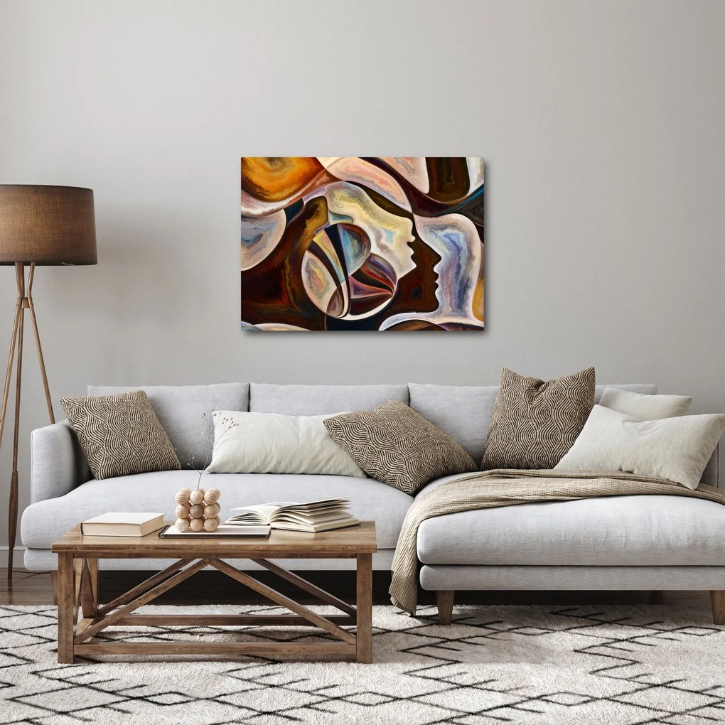 Obraz - Abstrakcia hláv (70x50 cm)