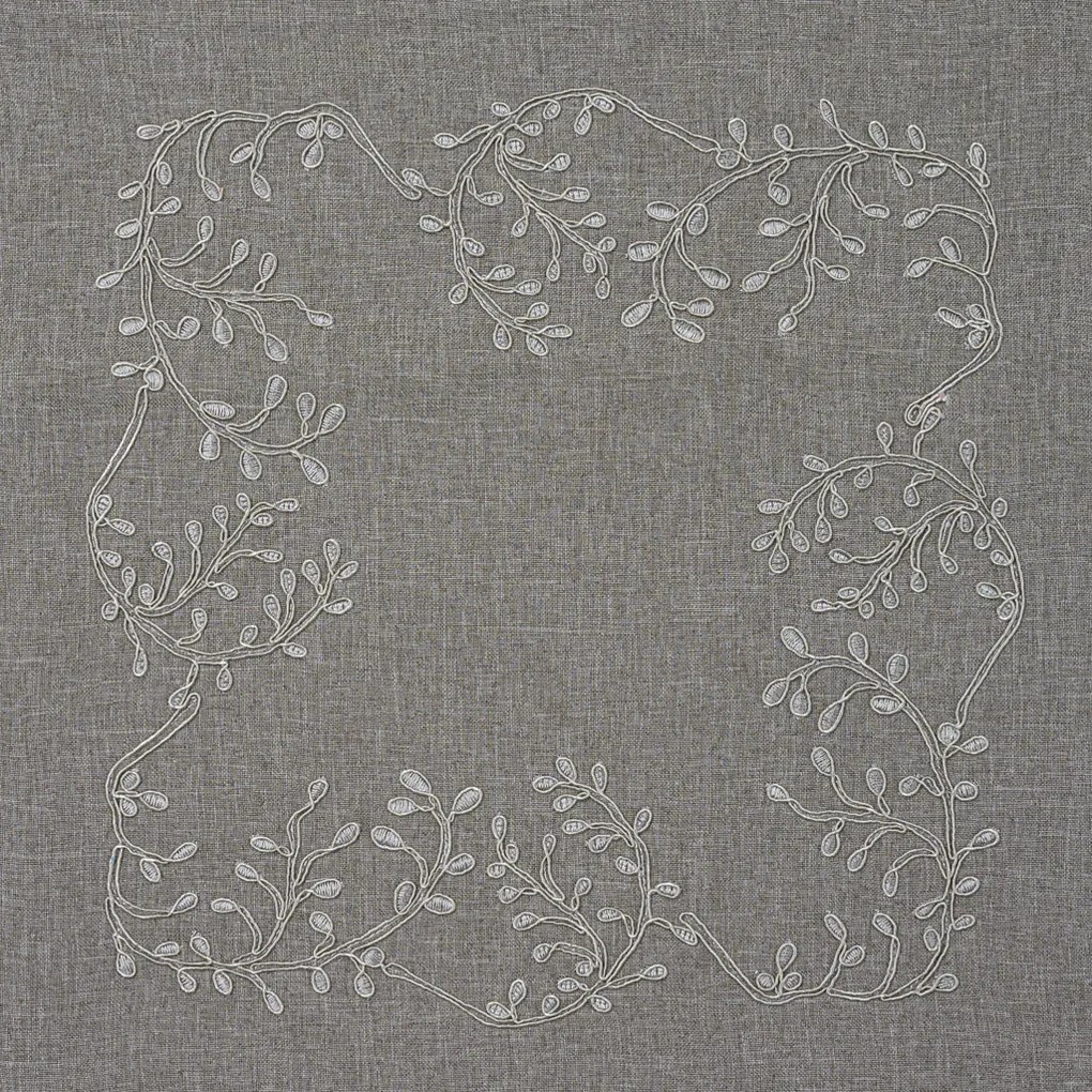 Dekoračná obliečka na vankúš LEAFY LACE 40x40 cm, sivá