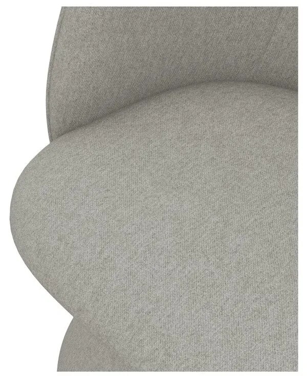 Svetlosivé čalúnené jedálenské kreslo Maia – Makamii