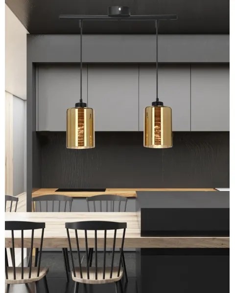 Luster na lanku COX 2xE27/60W/230V zlatá