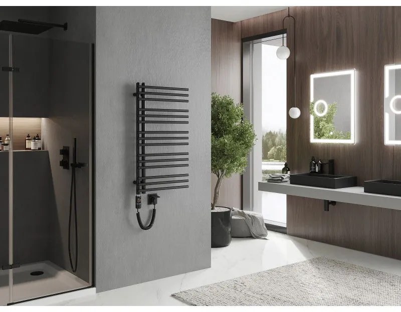 Mexen Neptun, elektrické vykurovacie teleso 900 x 500 mm, 600 W, čierna, W101-0900-500-2600-70