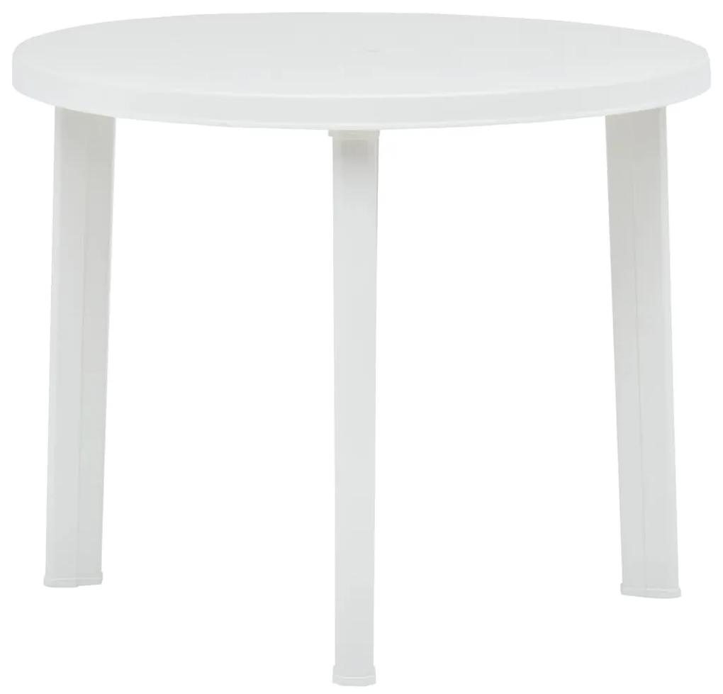 Záhradný stôl biely 89 cm plastový 48805