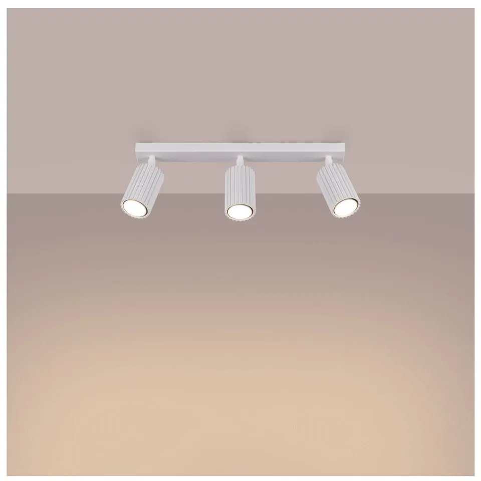 Biele bodové svietidlo 6,5x45 cm Gleam – Sollux