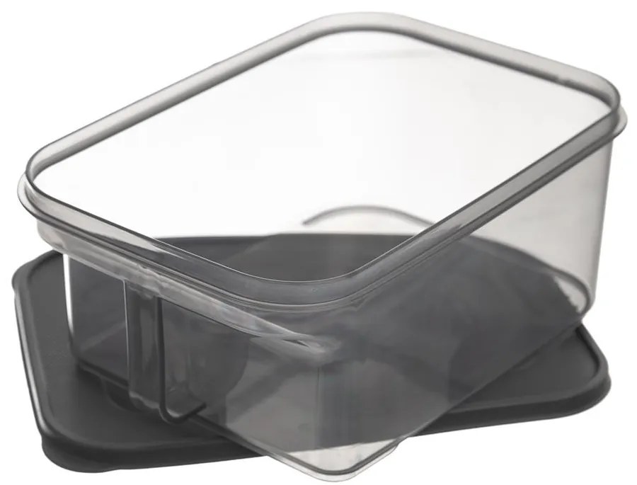 Orion Dóza na potraviny s vrchnákom a uchom MATRIX, 2,6l, sivá