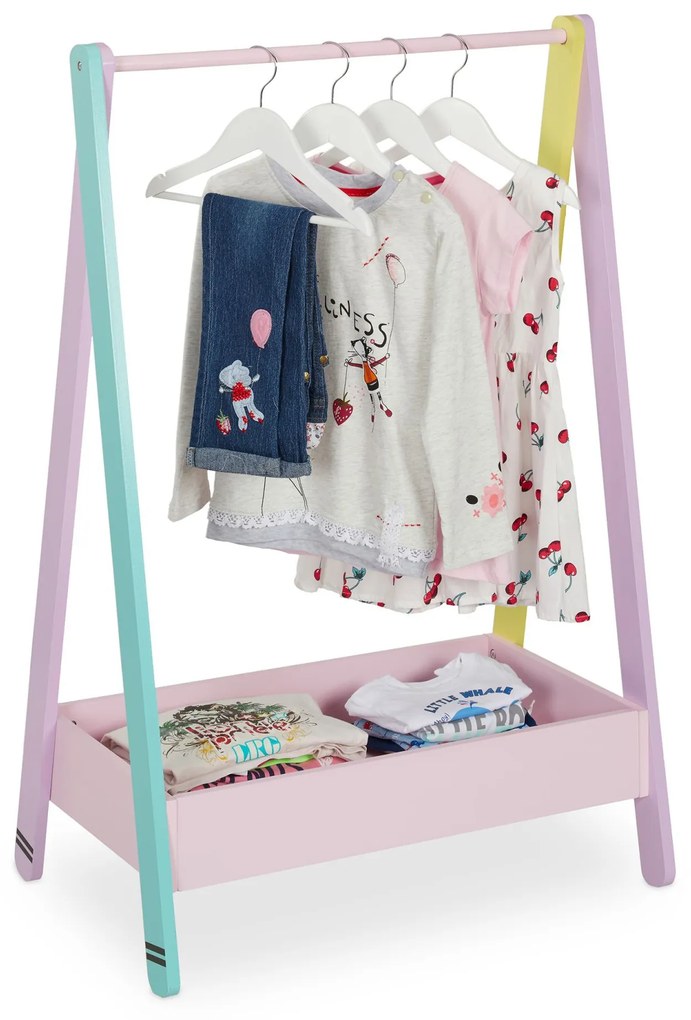 Detský vešiakový stojan na oblečenie RelaxDays RD7499 (99 cm) – ružový