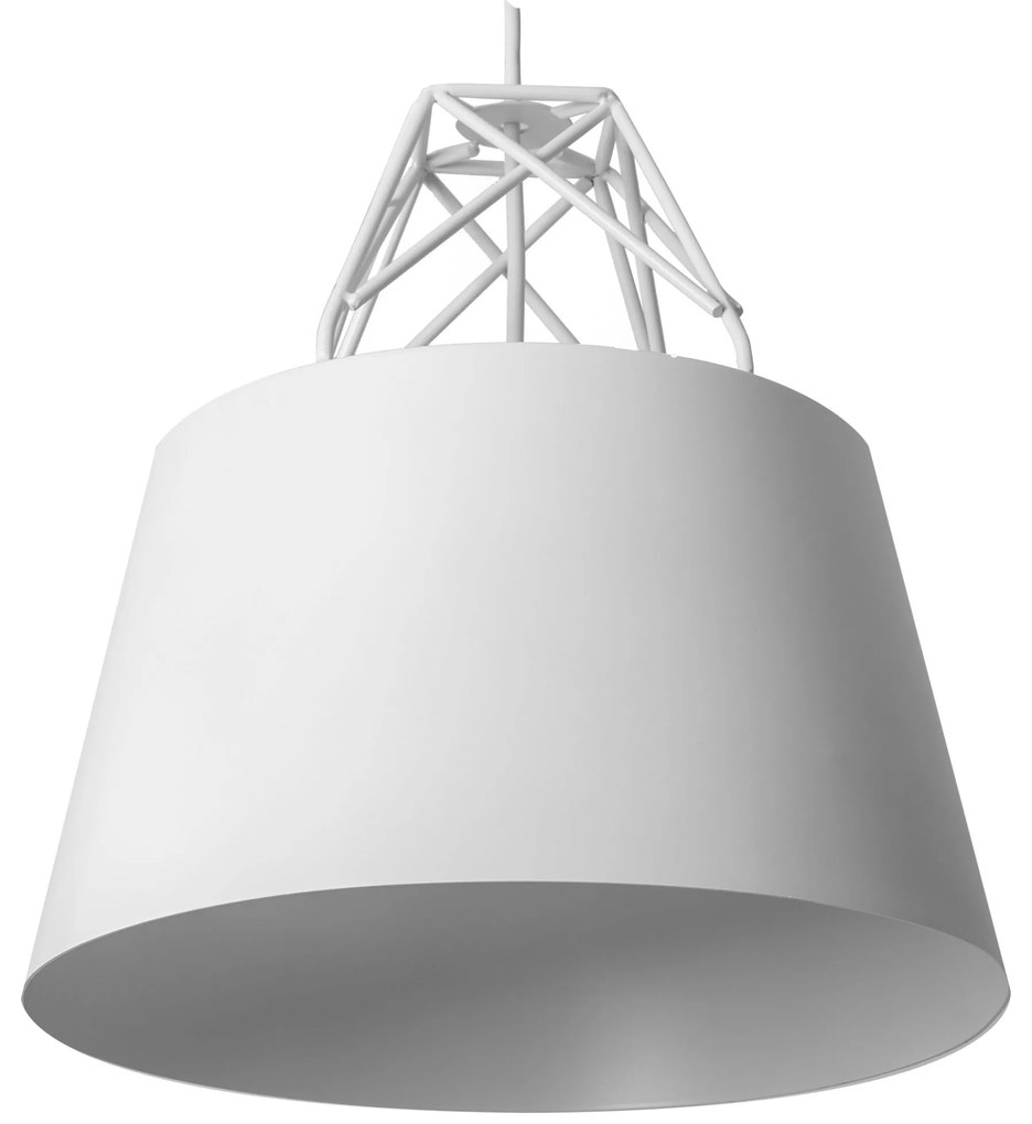 Toolight Toolight, závesná kovová stropná lampa 1xE27 APP423-1CP, biela, OSW-00553