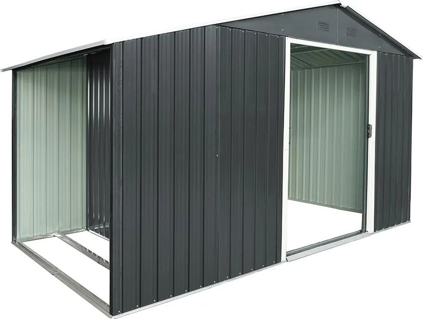 Záhradný domček na náradie s drevníkom Avenberg 3,22 x 1.96 m ANTRACIT SD-X68EWS