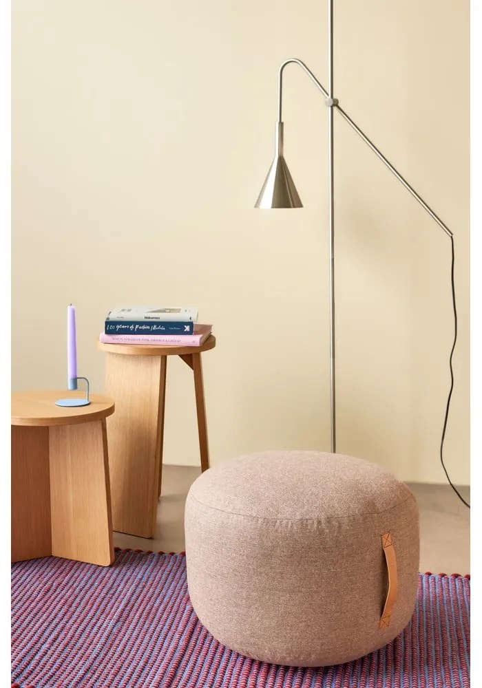 Svetlohnedý puf Hübsch Zerio, ø 50 cm