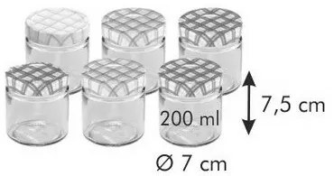 TESCOMA zaváracie poháre TESCOMA DELLA CASA 200 ml, 6 ks , 200 ml