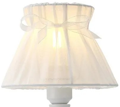 CLX ARMANDO Provensálska stolová lampa, 1xE27, 40W, biela