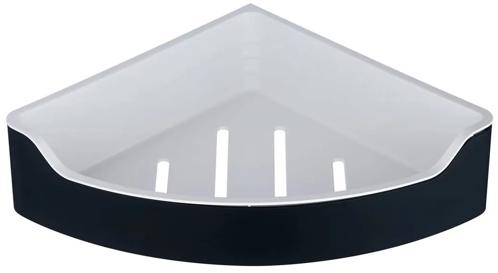 Aqualine Aqualine, SAMBA rohová polica do sprchy, 218x63x218mm, čierna, SB209