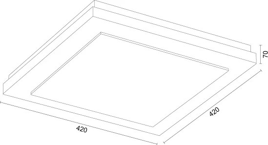 Argon 1865 - Stropné svietidlo TABOR 4xE27/15W/230V 42x42 cm biela