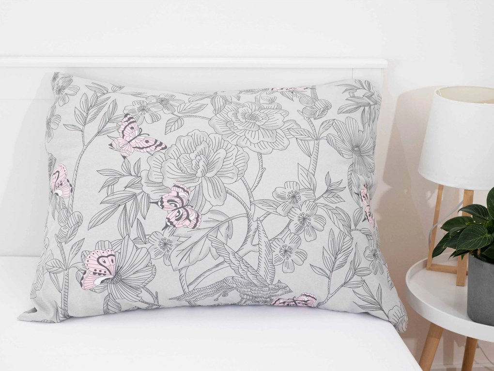 Obliečka Mako jersey 70 × 90 cm – Valeria sivoružová