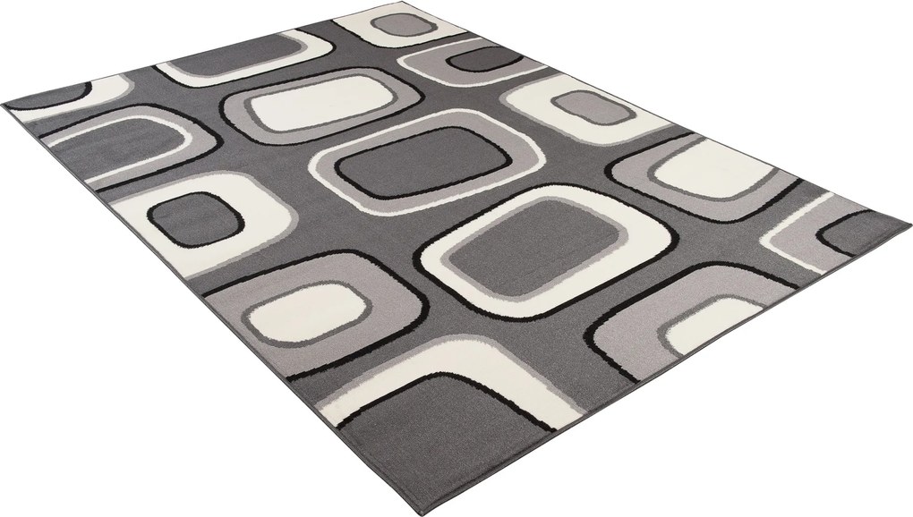 TA Koberec T965A TMAVO SIVÁ LACNÁ PP CRM Rozmer: 140x200 cm