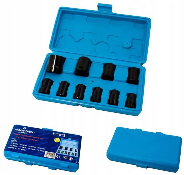 Nárazové zásuvky 1/2 10 ks 8-27MM FT1012