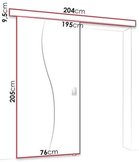 Posuvné dvere Zlunota 70 (dub sonoma + zrkadlo). Vlastná spoľahlivá doprava až k Vám domov. 1123308