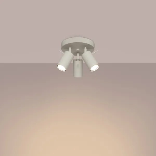 Sollux SL.1497 - Bodové svietidlo RING 3xGU10/10W/230V krémová