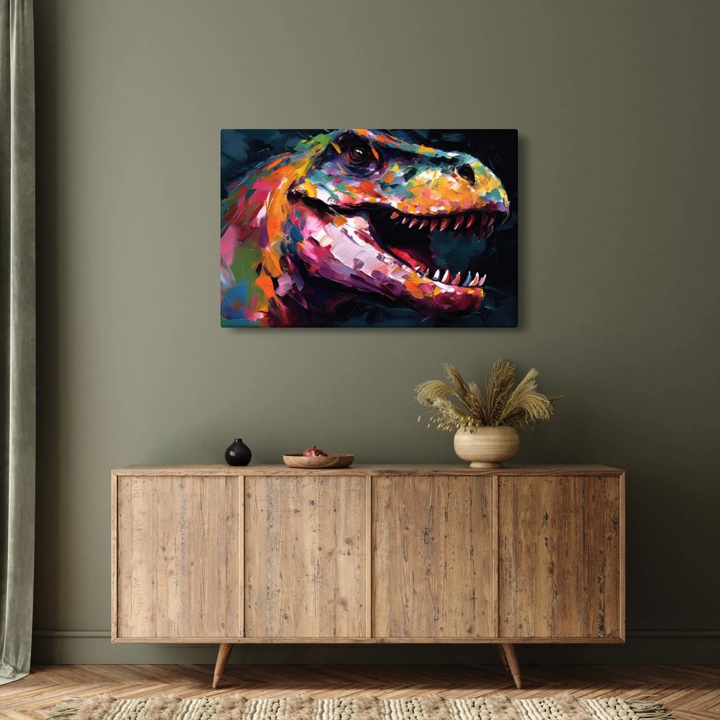 Obraz - Dinosaurus, maľba (90x60 cm)