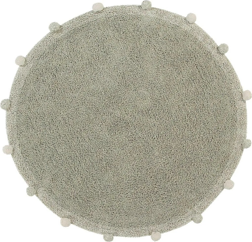 Lorena Canals, Detský kusový koberec Bubbly Olive kruh, 120x120, zelená, detská izba