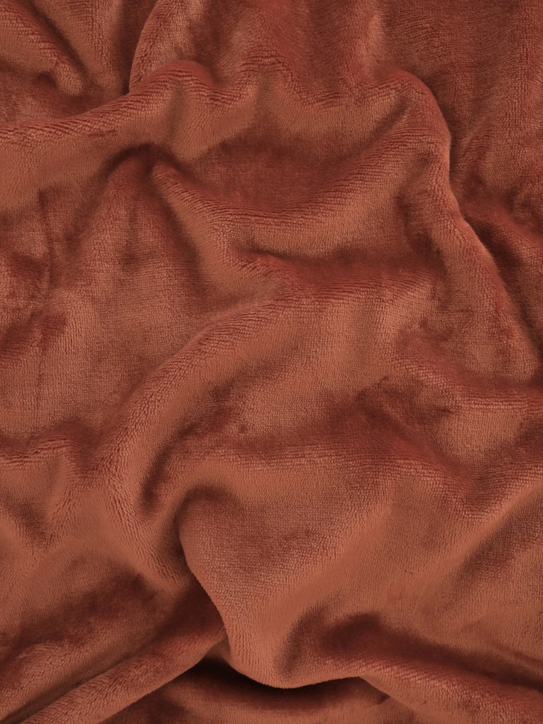 Predĺžené obliečky mikroplyš Exclusive – Laura terakota 140 × 220 cm, 70 x 90 cm