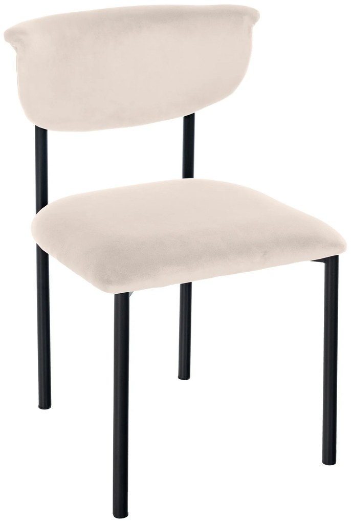 Stolička pre návštevy Gambell zamat - krémová