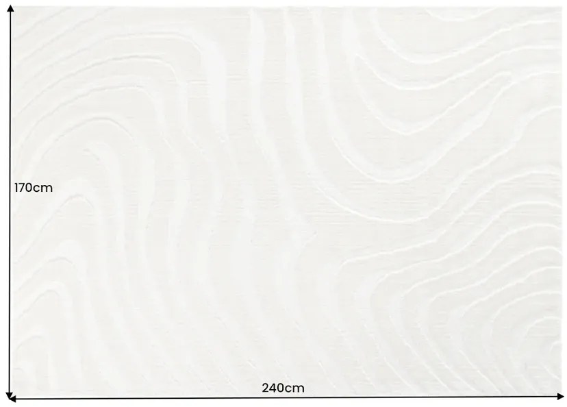 Koberec WAVE 170x240cm krémovo béžový
