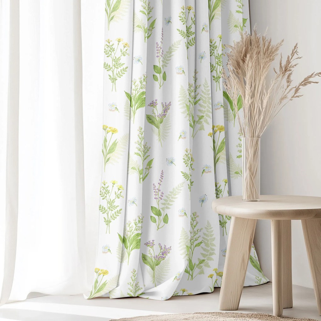 Goldea dekoračný záves - lesné kvety 140x150 cm