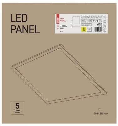 EMOS LED panel 60x60, vstavaný biely, 40W, neutrálna biela
