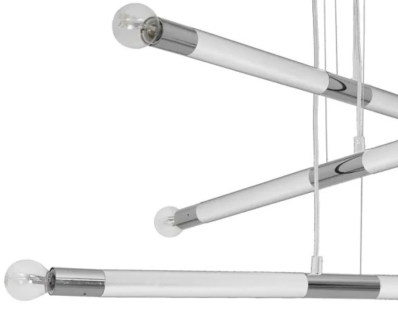 Luster na lanku BASTONE WHITE 6xE14/40W/230V