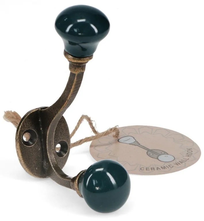 Tmavomodrý kovový nástenný vešiak 3 cm – Rex London