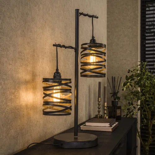Stolová lampa 82-91 2L Spindle Slate Gray - Komfort-nábytok