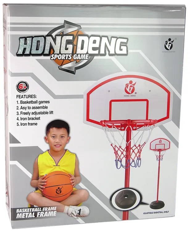 LEAN TOYS Basketbalový kôš – biely 210 cm