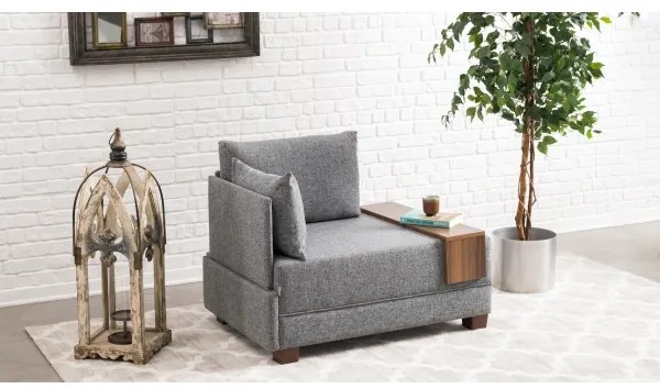 Ľavé rohové kreslo TULA, šedé