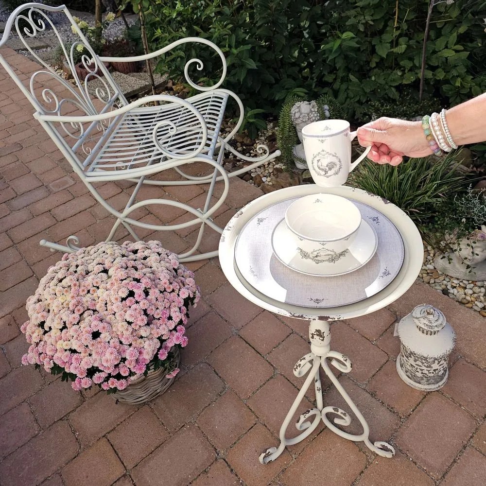 Porcelánový hrnček s kohútom Devine French Roster - 12*8*10/ 350ml