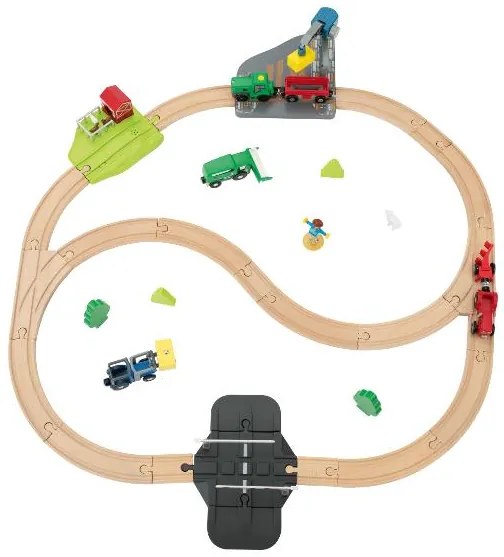 lupilu® Drevená železničná súprava L (farma) (100394949)