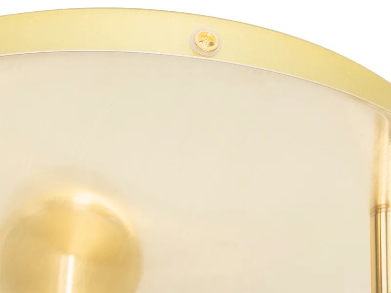 Moderné kúpeľňové bodové svetlo mosadzné 3-žiarovkové IP44 - Ducha