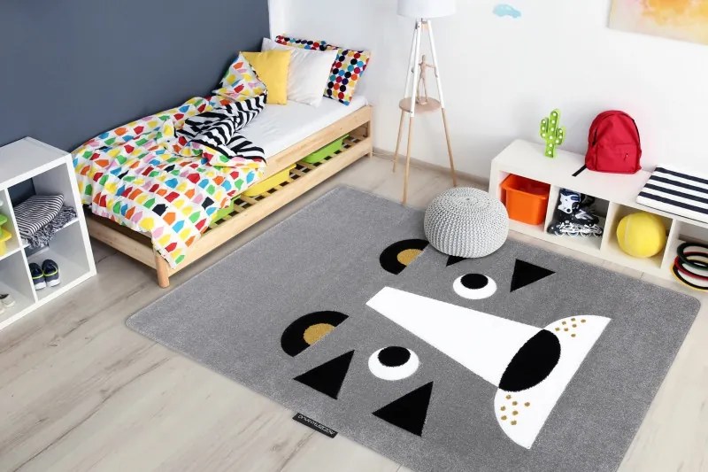 Detský kusový koberec Petit Lion grey, 120x170, šedá, detská izba, Dywany Łuszczów