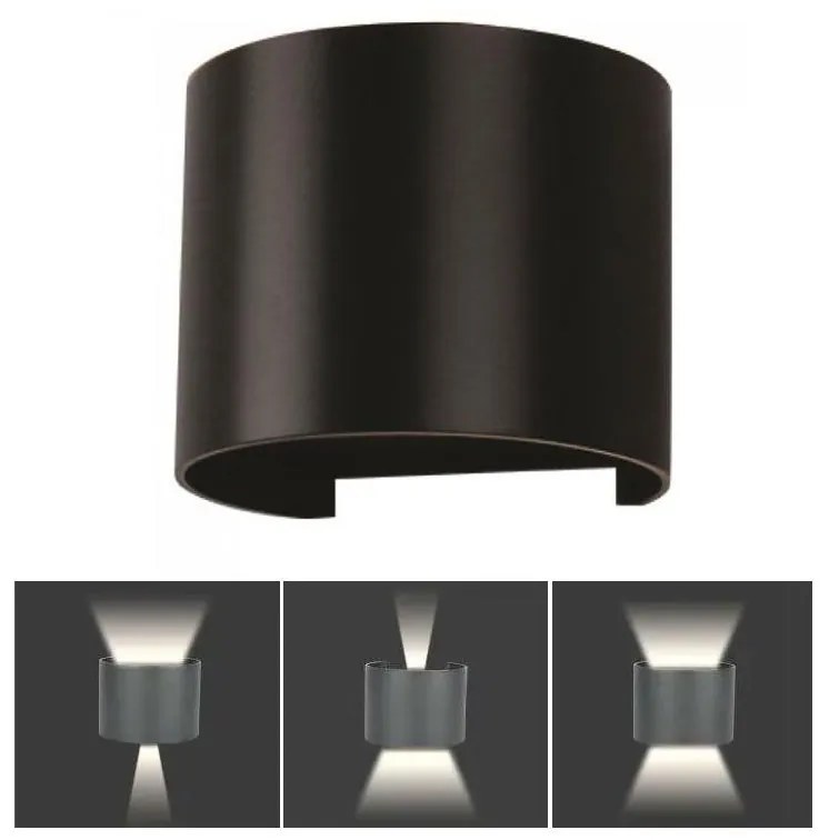 LED Vonkajšie nástenné svietidlo LED/6W/230V 3000K IP65 čierna