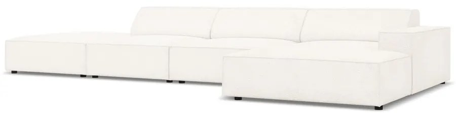 Béžová rohová pohovka z textílie bouclé (pravý roh) Jodie – Micadoni Home