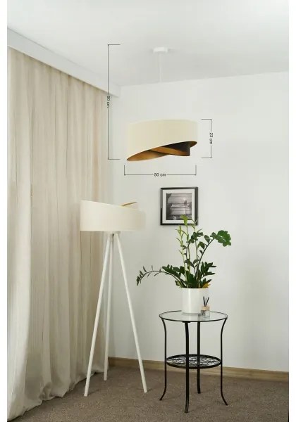 Brilagi - LED Luster na lanku LYRA 1xE27/15W/230V krémová/čierna/zlatá