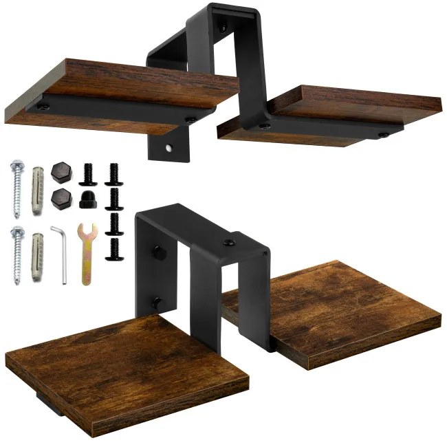 Nástenný stojan na kvety FERNANDO RUSTIC dub