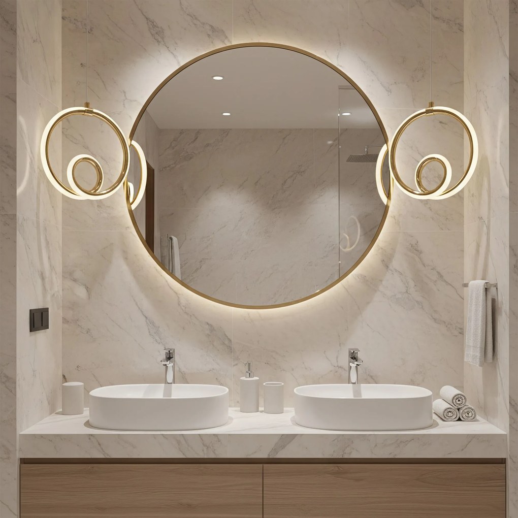 Toolight Toolight, LED stropné osvetlenie 11,5W, 3000K, 1000lm, LHJ094-1CP, zlatá lesklá, OSW-50067