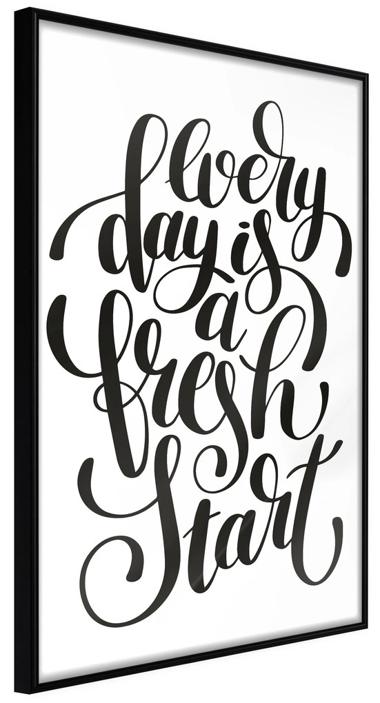 Artgeist Plagát - Every Day Is a Fresh Start [Poster] Veľkosť: 30x45, Verzia: Zlatý rám s passe-partout