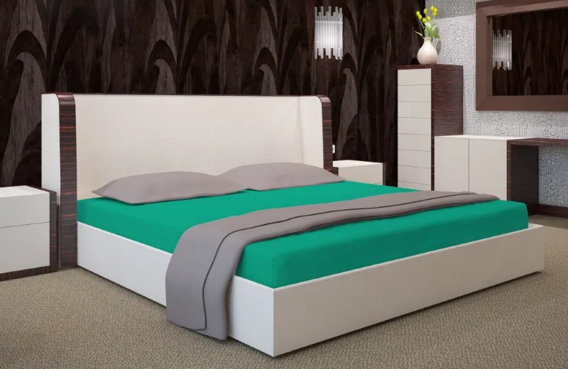 Dekorstudio Prestieradlo Jersey s gumičkou smaragdové PRZJ-038 Varianta: Prestieradlo na matrac 140x200cm