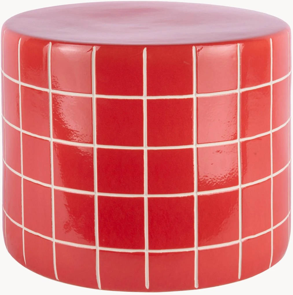 Okrúhly pomocný stolík Retro Tiles