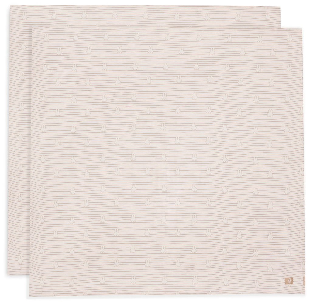 Plienky zavinovacie 2ks 115x115 cm Miffy Stripe Biscuit