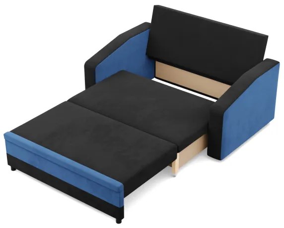 Pohovka ORION čierna / tmavomodrá