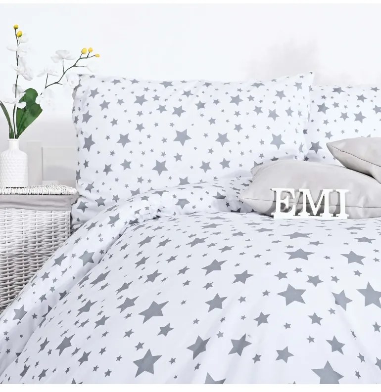 Obliečky bavlnené Noemi 140x200 + 70x90 EMI, Štandardný set jednolôžko obsahuje 1x 140x200 + 1x 70x90