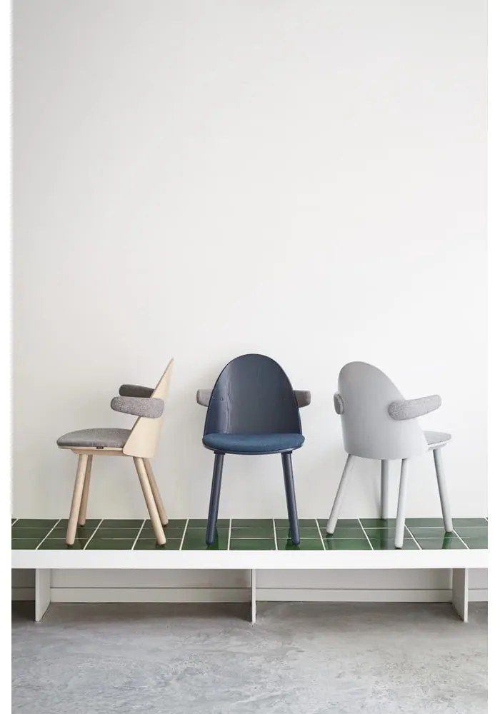 Sivá stolička s rúčkami Teulat Uma