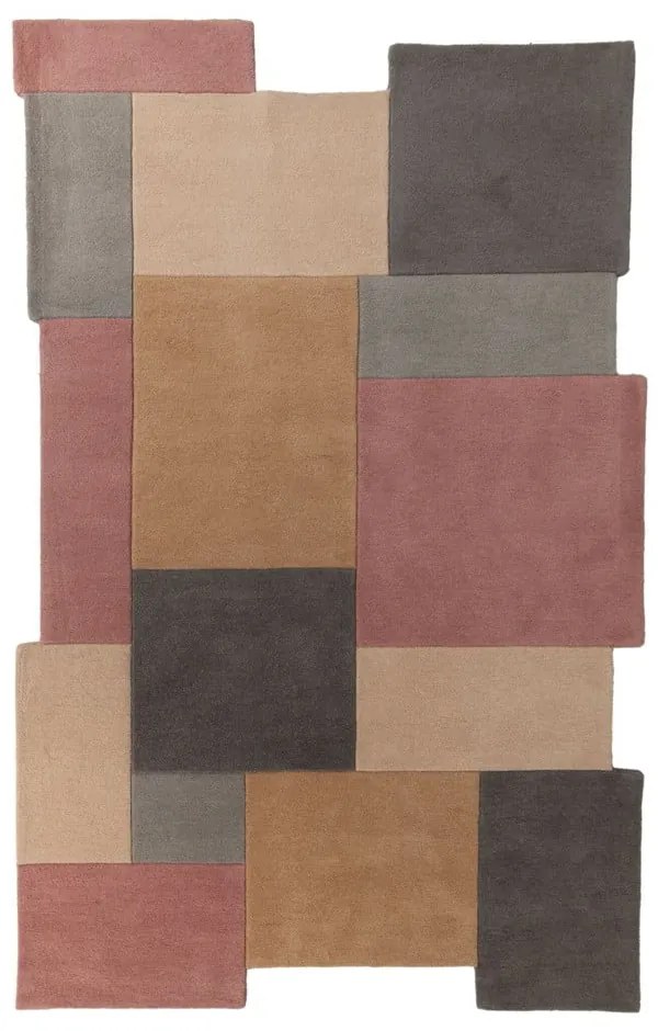 Vlnený koberec Flair Rugs Collage Earthy, 150 x 240 cm